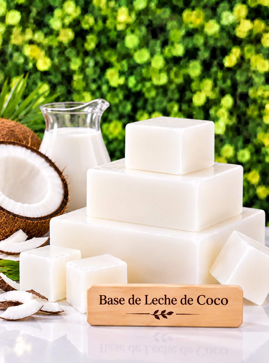 Base de jabón de glicerina Leche de coco 1 kilo
